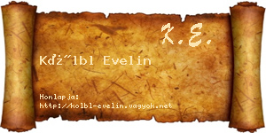 Kölbl Evelin névjegykártya