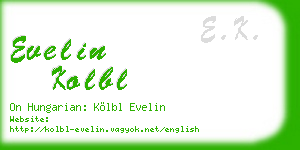 evelin kolbl business card