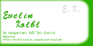 evelin kolbl business card